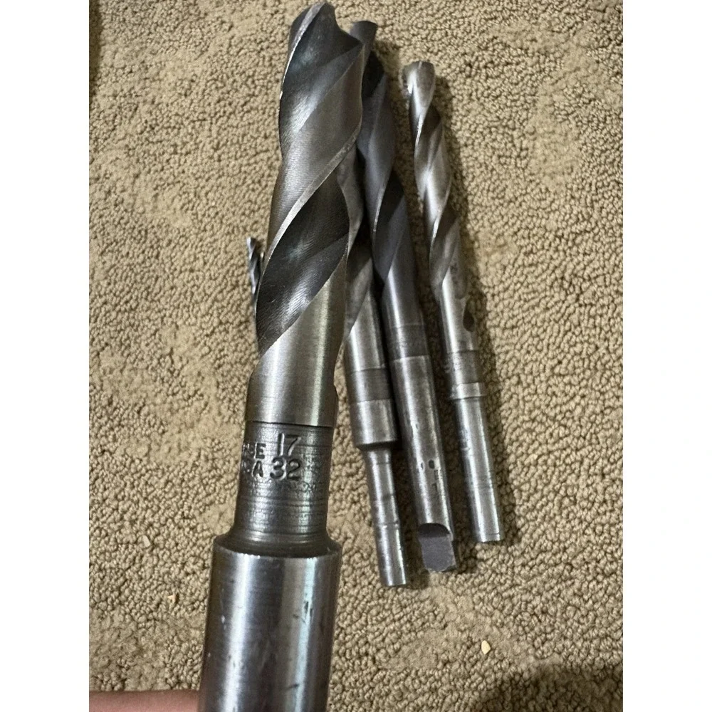 Lot Of‎ 6 MORSE USA TWIST DRILL BIT MORSE TAPER 17/32 47/64 18mm See Pictures